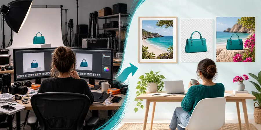 Comparison view of an image editor alternative free workflow