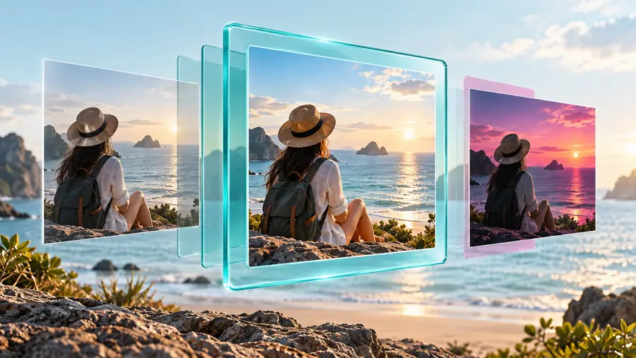 A privacy-focused workflow for reviewing an edited image